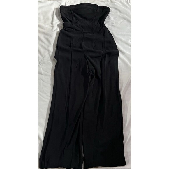Wild Fable Women's Size Small Wide Leg Tube Strapless Bandeau Jumpsuit Black - Picture 3 of 7